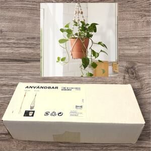 Macrame Plant Hanger 55” Inch with Beads IKEA Anvandbar New In Box